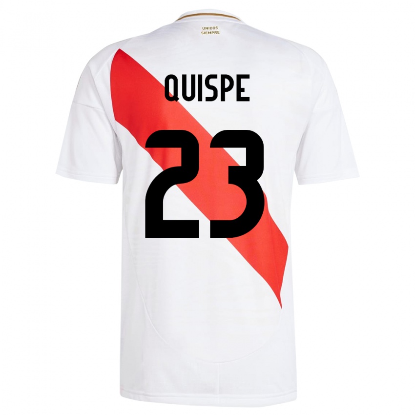 Niño Camiseta Perú Piero Quispe #23 Blanco 1ª Equipación 24-26 La Camisa México