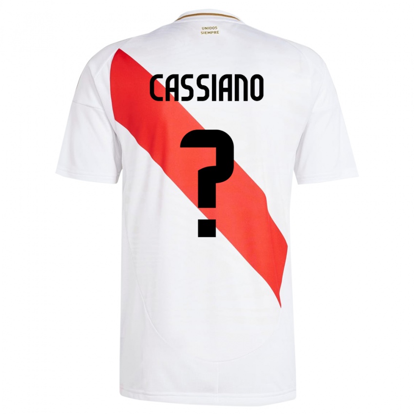 Niño Camiseta Perú Franshesko Cassiano #0 Blanco 1ª Equipación 24-26 La Camisa México