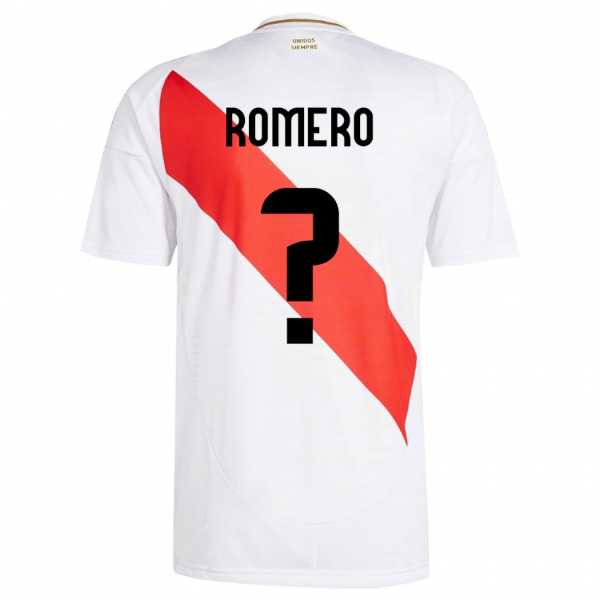 Niño Camiseta Perú José Romero #0 Blanco 1ª Equipación 24-26 La Camisa México