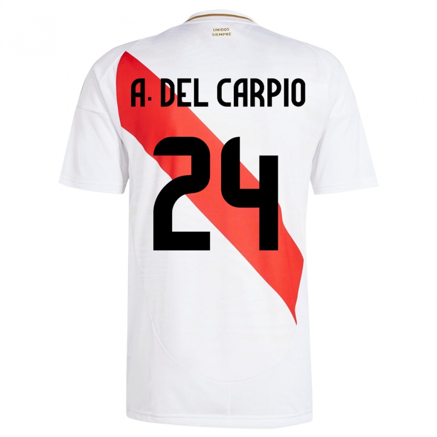 Niño Camiseta Perú Annie Del Carpio #24 Blanco 1ª Equipación 24-26 La Camisa México