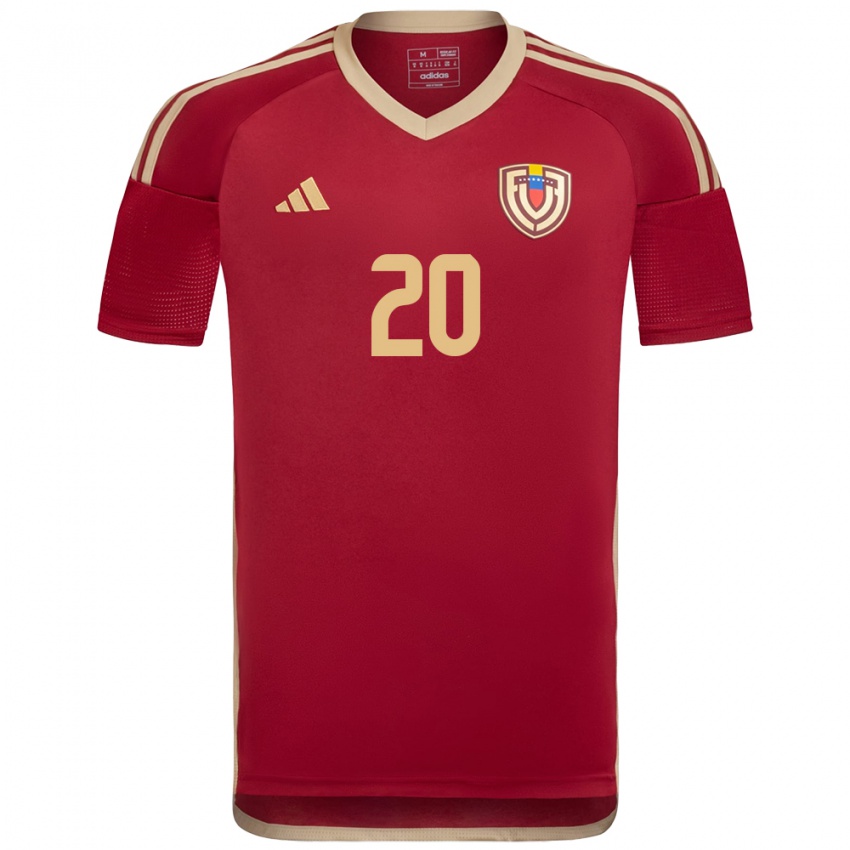 Niño Camiseta Venezuela Rómulo Otero #20 Borgoña 1ª Equipación 24-26 La Camisa México