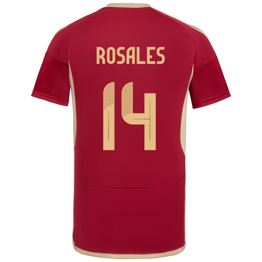 Niño Camiseta Venezuela Roberto Rosales #14 Borgoña 1ª Equipación 24-26 La Camisa México