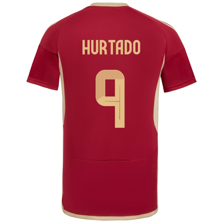 Niño Camiseta Venezuela Jan Hurtado #9 Borgoña 1ª Equipación 24-26 La Camisa México