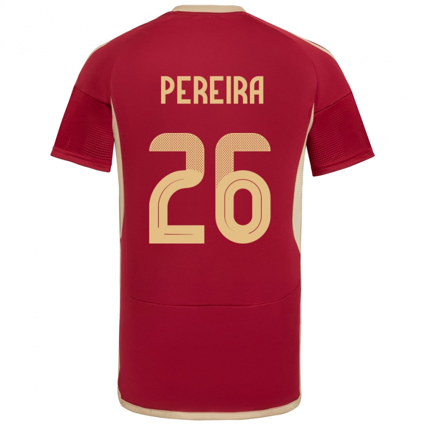 Niño Camiseta Venezuela Daniel Pereira #26 Borgoña 1ª Equipación 24-26 La Camisa México