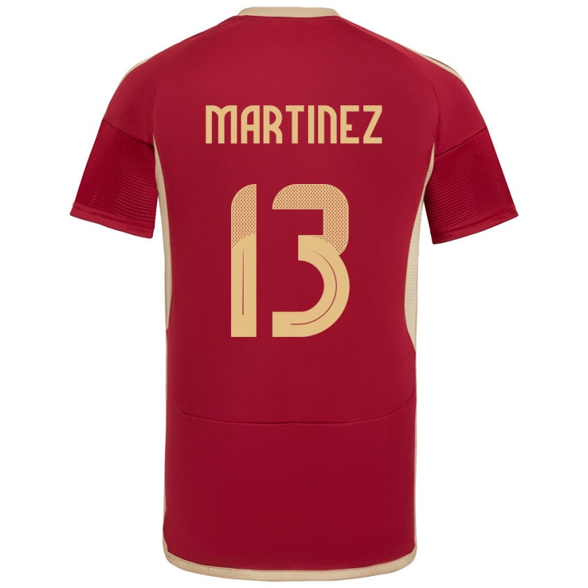 Niño Camiseta Venezuela José Martínez #13 Borgoña 1ª Equipación 24-26 La Camisa México