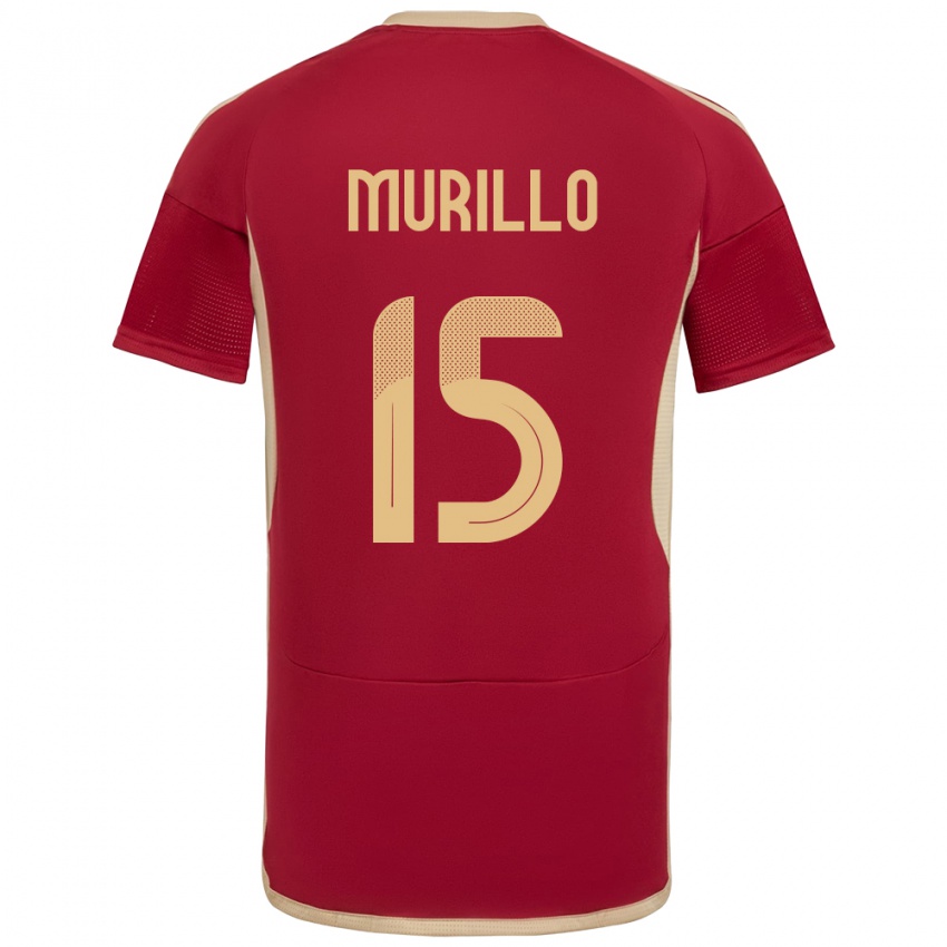 Niño Camiseta Venezuela Jhon Murillo #15 Borgoña 1ª Equipación 24-26 La Camisa México