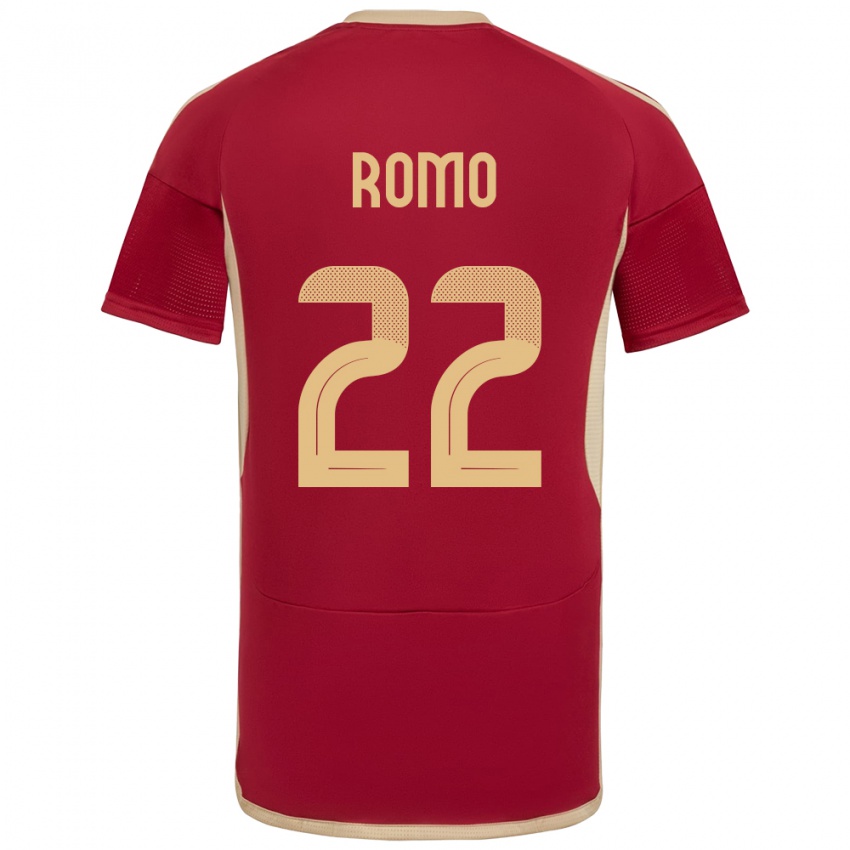 Niño Camiseta Venezuela Rafael Romo #22 Borgoña 1ª Equipación 24-26 La Camisa México