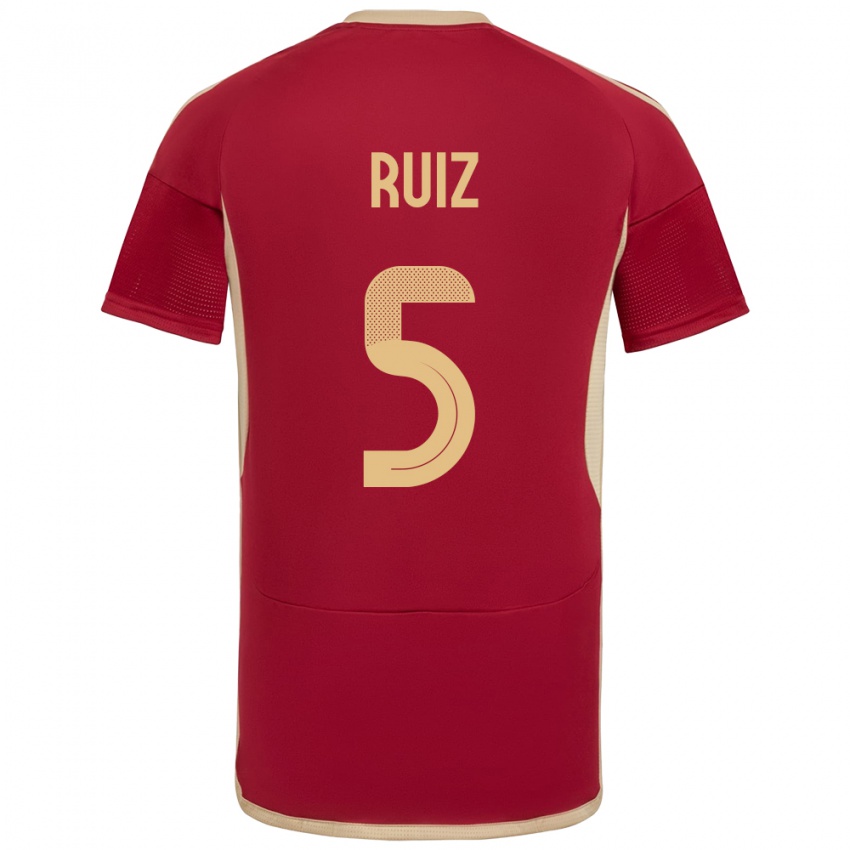 Niño Camiseta Venezuela Emerson Ruíz #5 Borgoña 1ª Equipación 24-26 La Camisa México