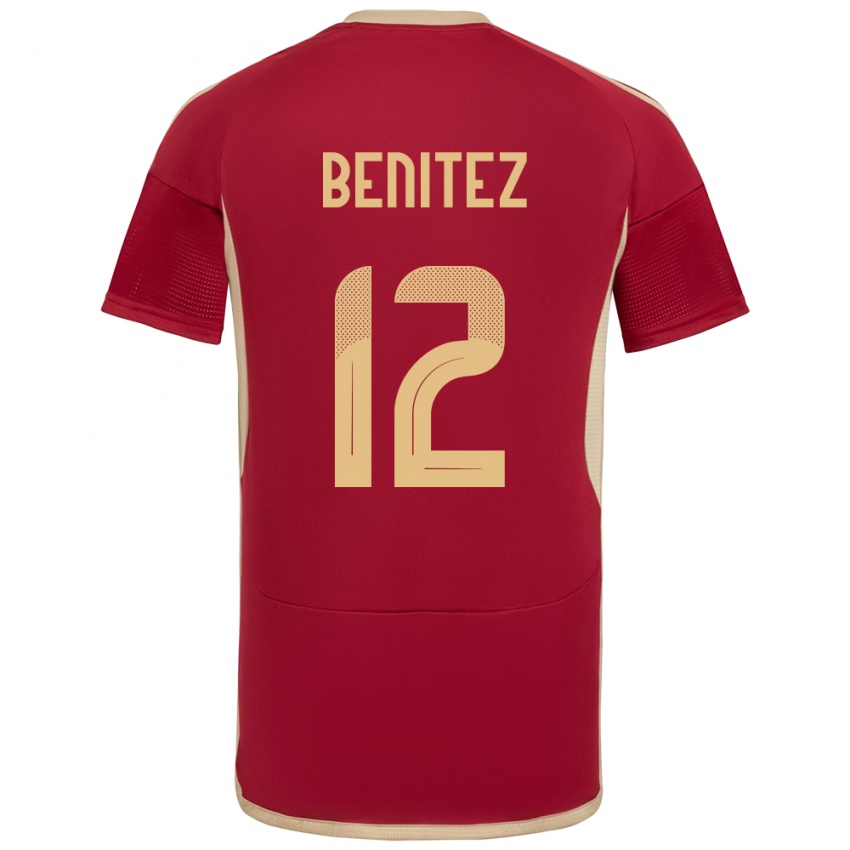 Niño Camiseta Venezuela Frankarlos Benítez #12 Borgoña 1ª Equipación 24-26 La Camisa México