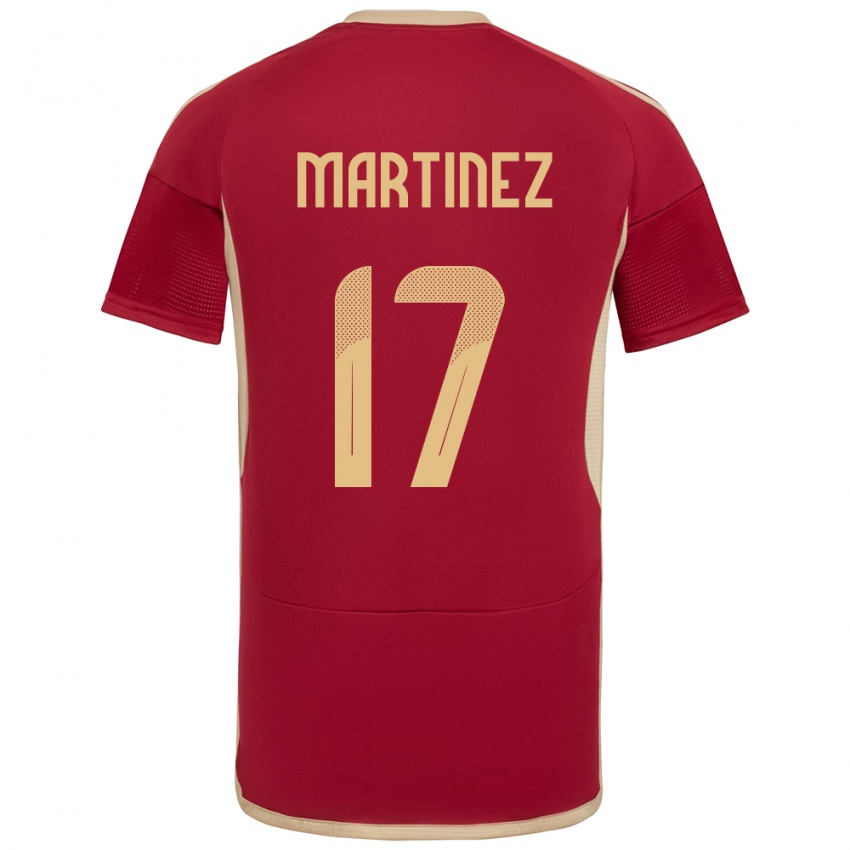 Niño Camiseta Venezuela David Martínez #17 Borgoña 1ª Equipación 24-26 La Camisa México