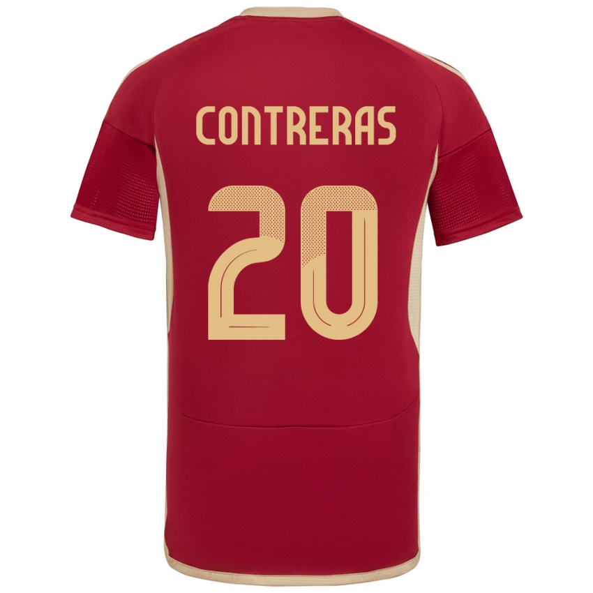 Niño Camiseta Venezuela Anderson Contreras #20 Borgoña 1ª Equipación 24-26 La Camisa México