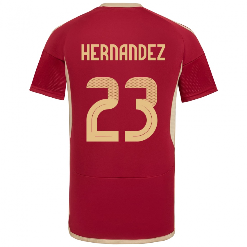 Niño Camiseta Venezuela Luifer Hernández #23 Borgoña 1ª Equipación 24-26 La Camisa México