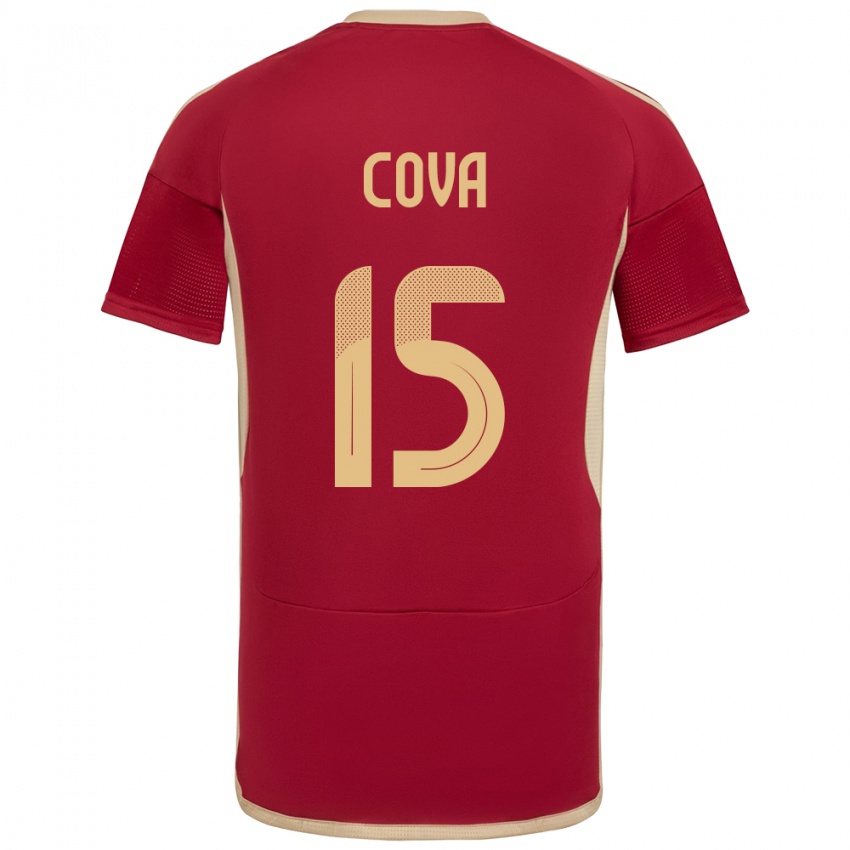 Niño Camiseta Venezuela Adrián Cova #15 Borgoña 1ª Equipación 24-26 La Camisa México