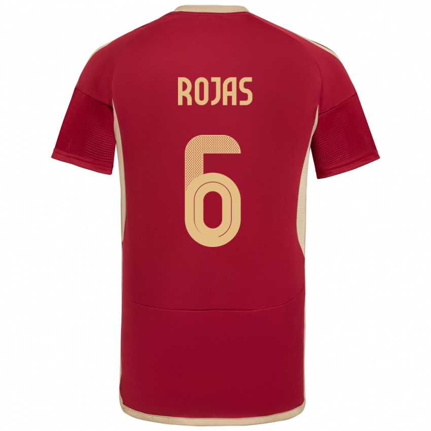 Niño Camiseta Venezuela Carlos Rojas #6 Borgoña 1ª Equipación 24-26 La Camisa México