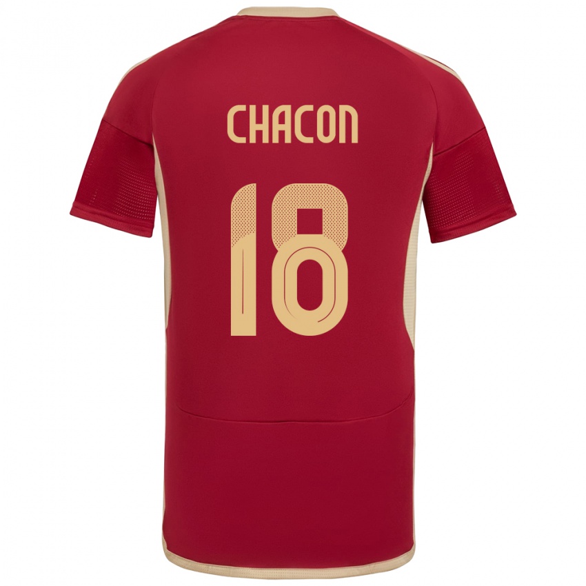 Niño Camiseta Venezuela Yerson Chacón #18 Borgoña 1ª Equipación 24-26 La Camisa México