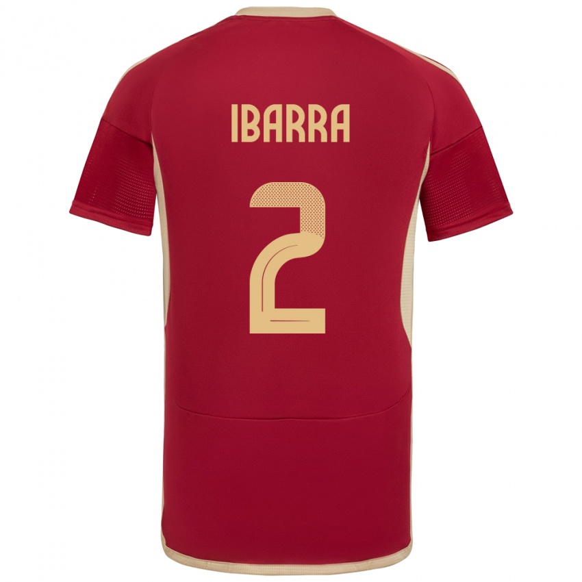 Niño Camiseta Venezuela Pablo Ibarra #2 Borgoña 1ª Equipación 24-26 La Camisa México