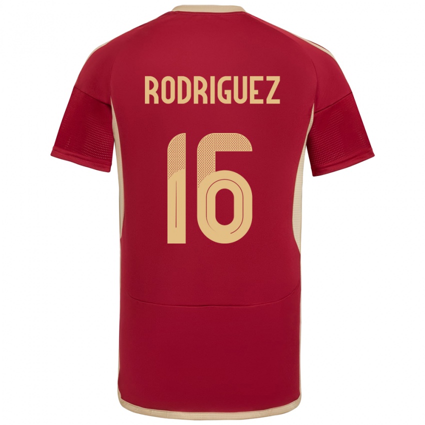 Niño Camiseta Venezuela Arianna Rodríguez #16 Borgoña 1ª Equipación 24-26 La Camisa México