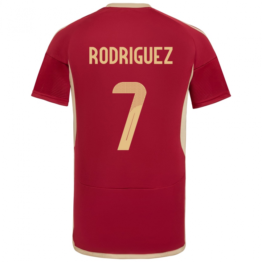 Niño Camiseta Venezuela Daniuska Rodriguez #7 Borgoña 1ª Equipación 24-26 La Camisa México