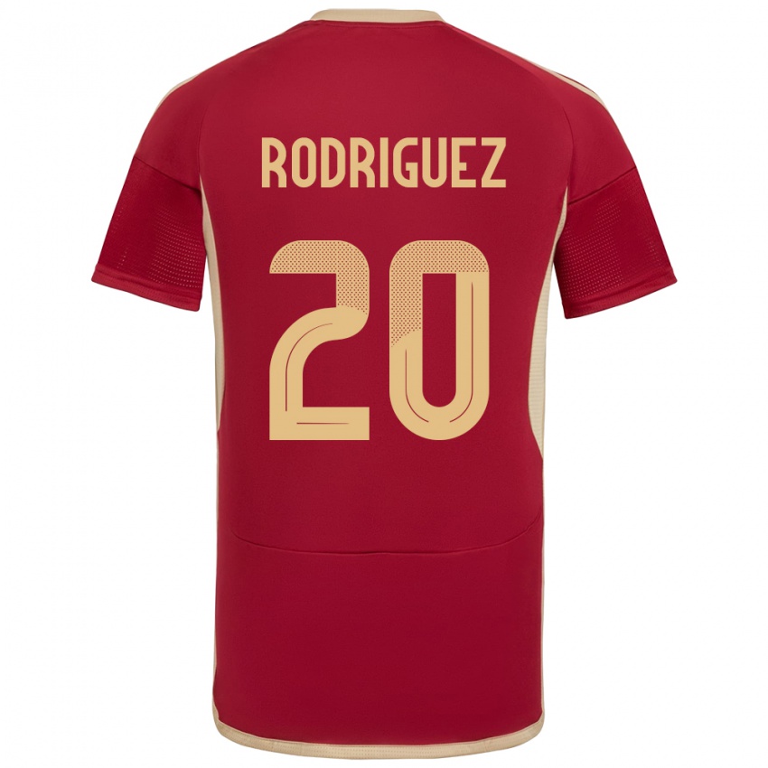 Niño Camiseta Venezuela Dayana Rodríguez #20 Borgoña 1ª Equipación 24-26 La Camisa México