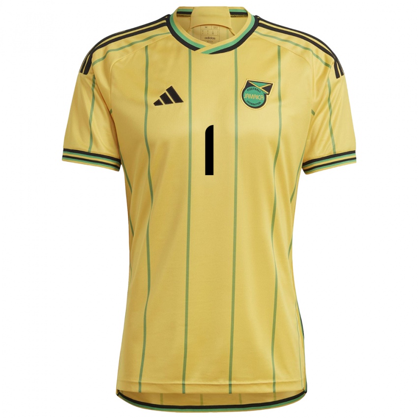 Niño Camiseta Jamaica Aliyah Morgan #1 Amarillo 1ª Equipación 24-26 La Camisa México