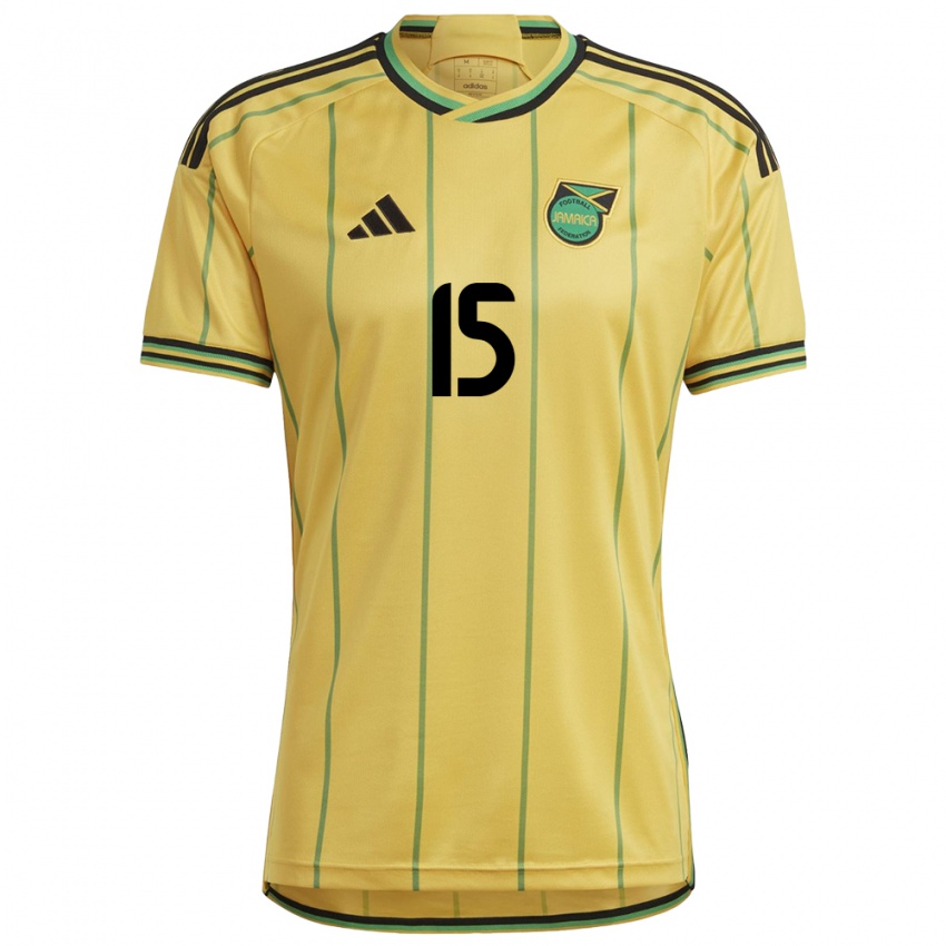 Niño Camiseta Jamaica Tiffany Cameron #15 Amarillo 1ª Equipación 24-26 La Camisa México