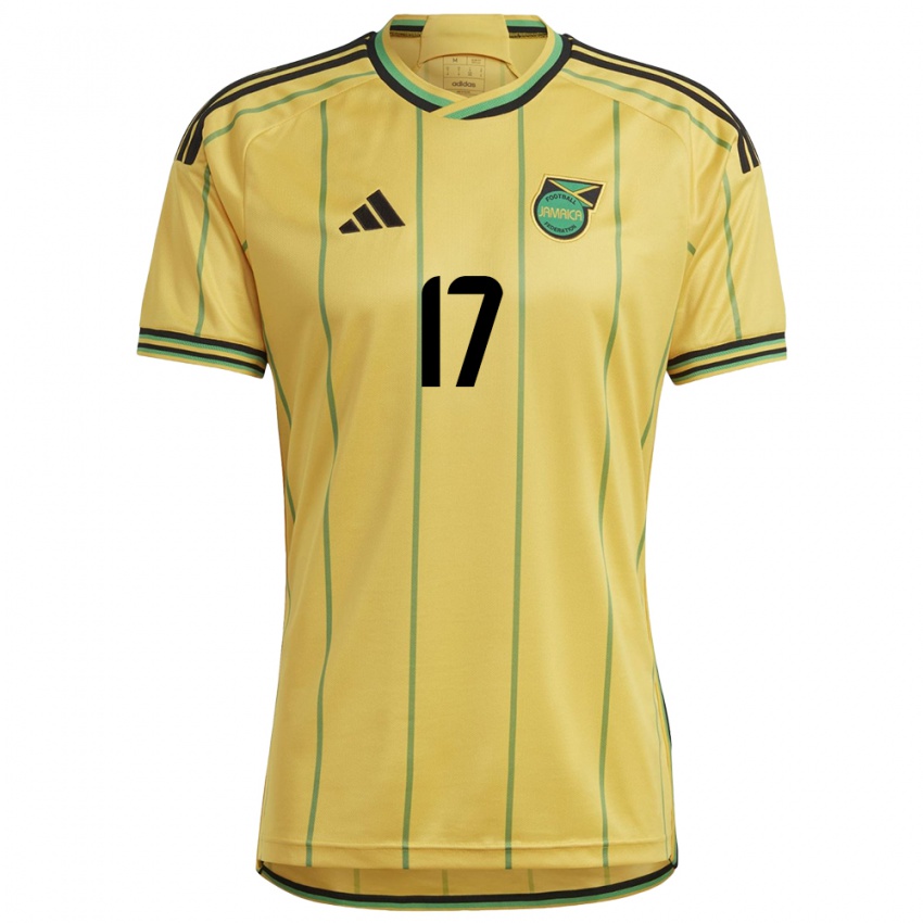 Niño Camiseta Jamaica Zoe Vidaurre #17 Amarillo 1ª Equipación 24-26 La Camisa México