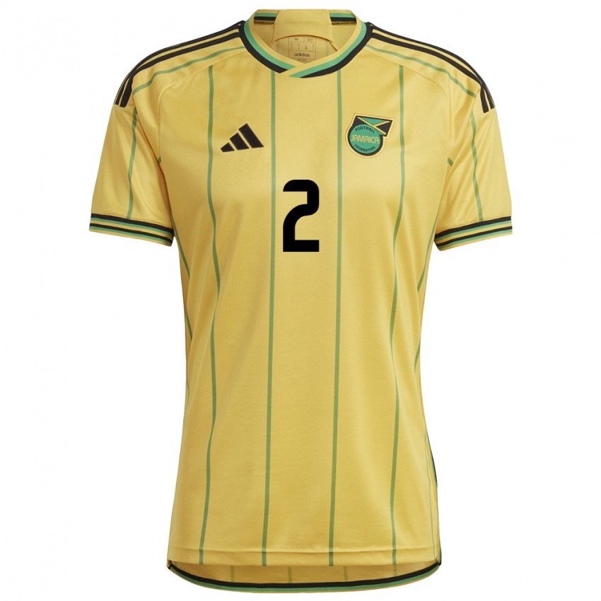 Niño Camiseta Jamaica Dexter Lembikisa #2 Amarillo 1ª Equipación 24-26 La Camisa México