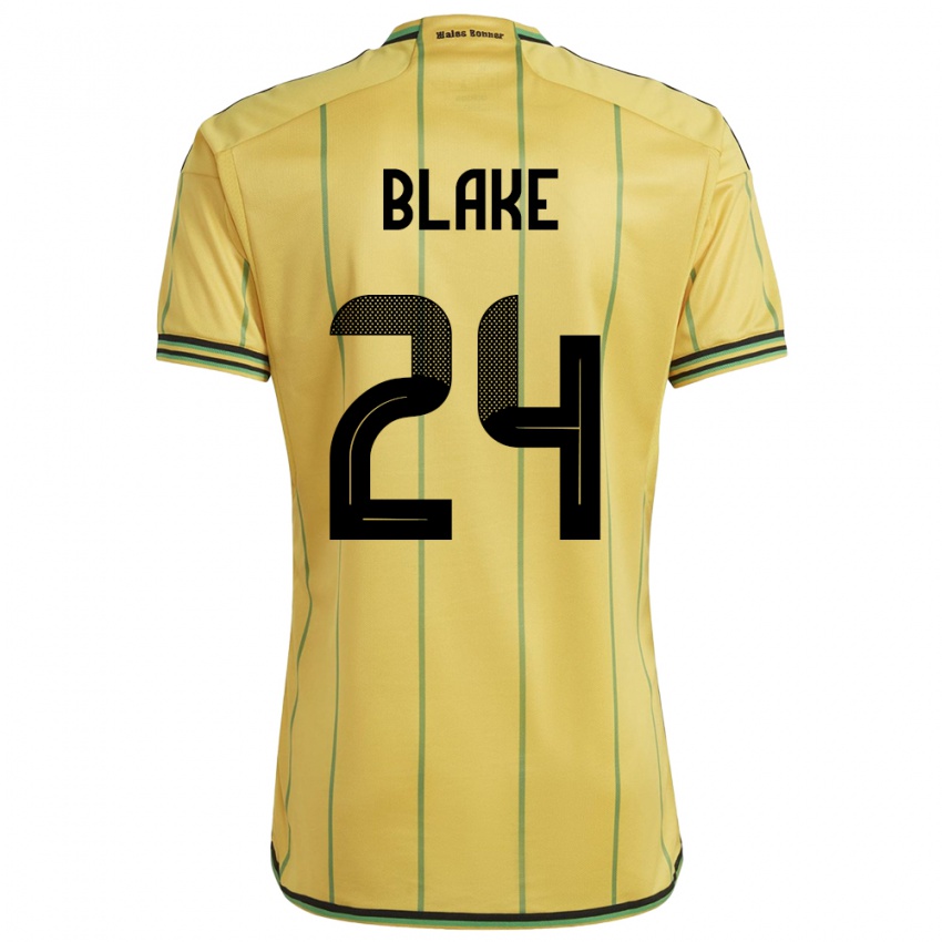 Niño Camiseta Jamaica Andre Blake #24 Amarillo 1ª Equipación 24-26 La Camisa México