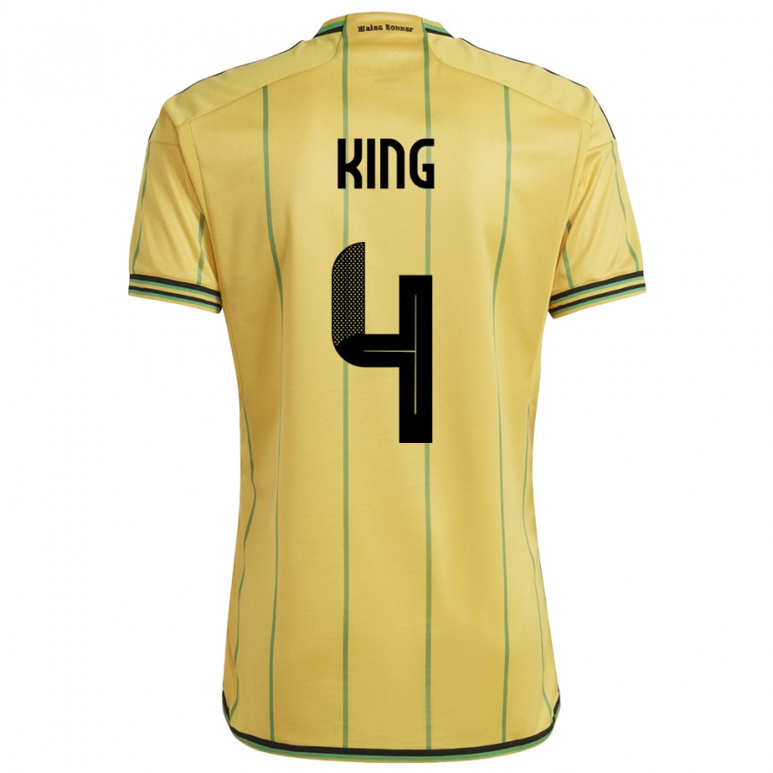 Niño Camiseta Jamaica Richard King #4 Amarillo 1ª Equipación 24-26 La Camisa México