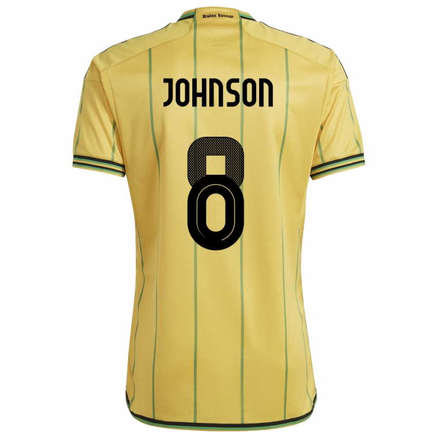 Niño Camiseta Jamaica Daniel Johnson #8 Amarillo 1ª Equipación 24-26 La Camisa México