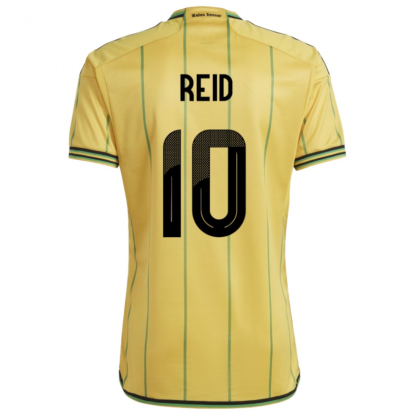 Niño Camiseta Jamaica Bobby De Cordova-Reid #10 Amarillo 1ª Equipación 24-26 La Camisa México