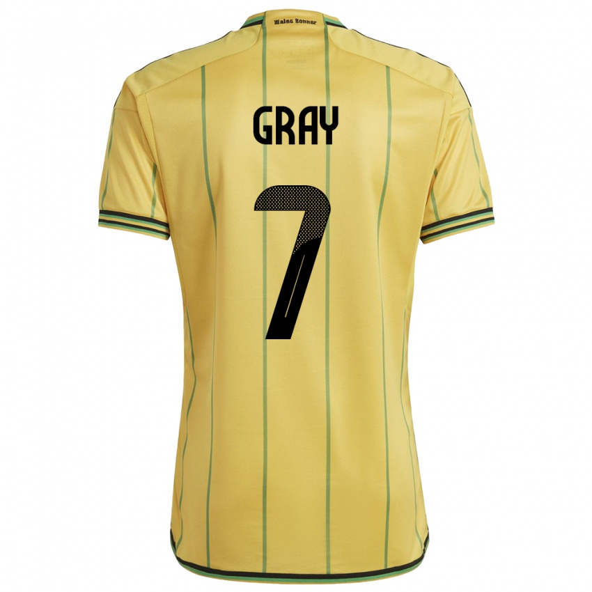 Niño Camiseta Jamaica Demarai Gray #7 Amarillo 1ª Equipación 24-26 La Camisa México