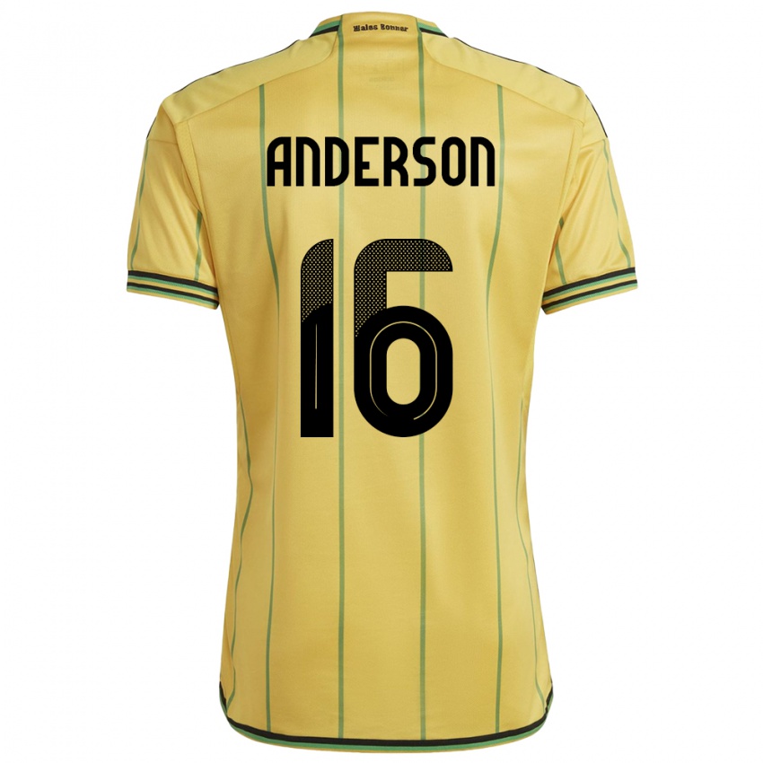 Niño Camiseta Jamaica Karoy Anderson #16 Amarillo 1ª Equipación 24-26 La Camisa México