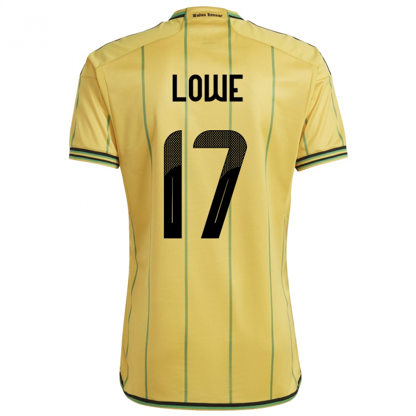 Niño Camiseta Jamaica Damion Lowe #17 Amarillo 1ª Equipación 24-26 La Camisa México