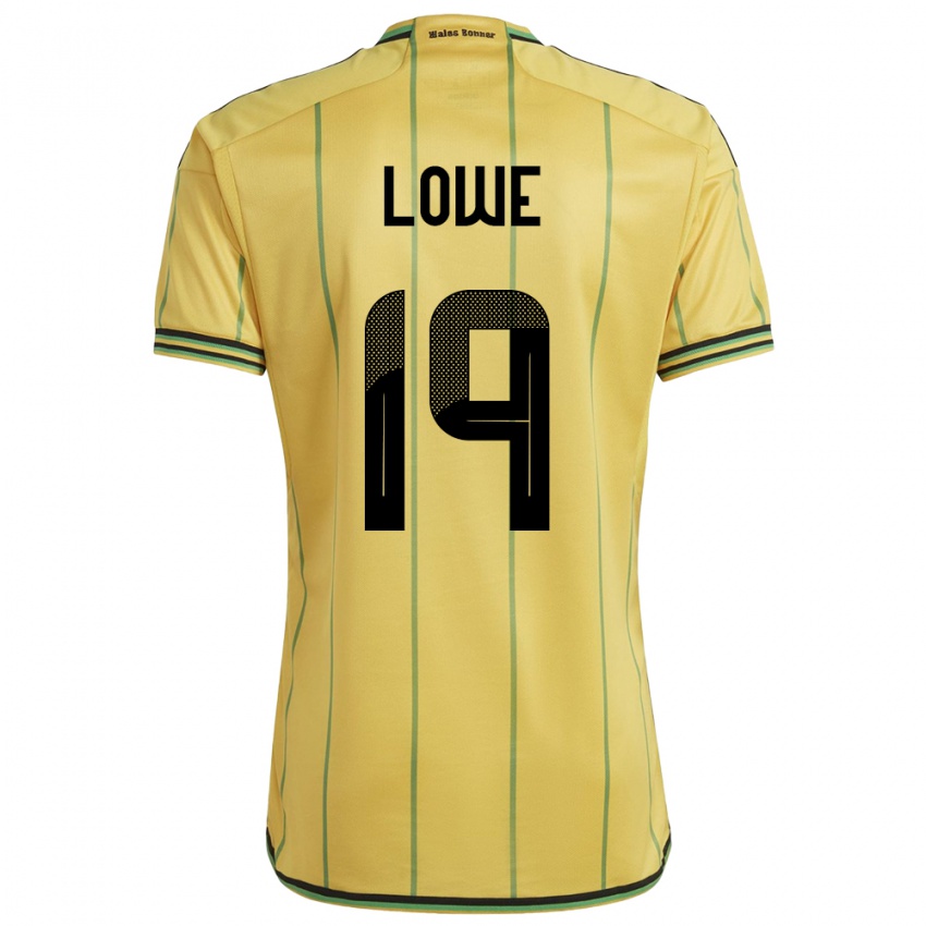 Niño Camiseta Jamaica Jamal Lowe #19 Amarillo 1ª Equipación 24-26 La Camisa México