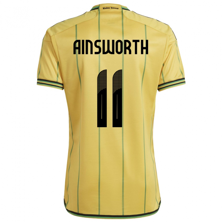 Niño Camiseta Jamaica Christopher Ainsworth #11 Amarillo 1ª Equipación 24-26 La Camisa México