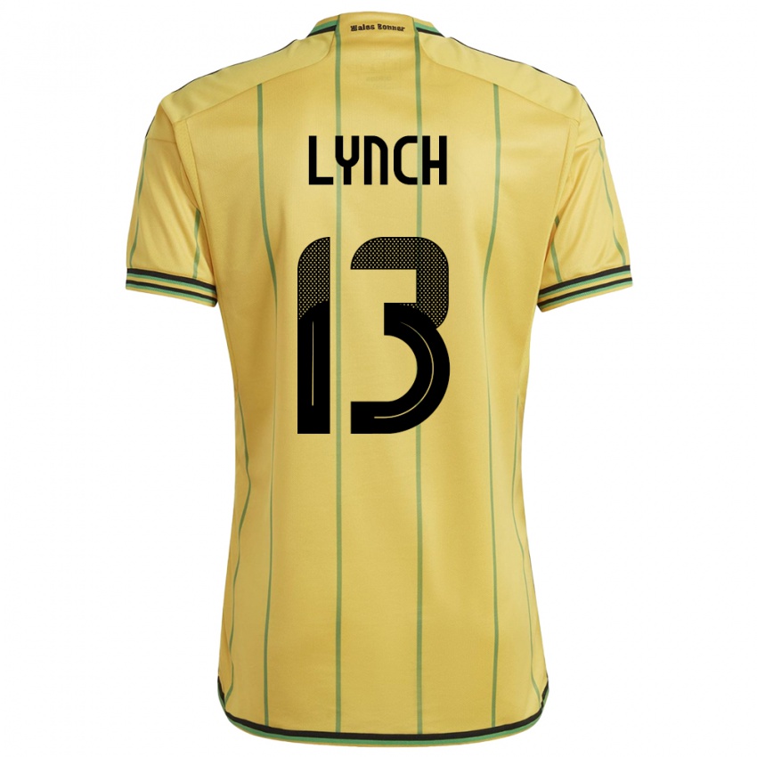 Niño Camiseta Jamaica Taywane Lynch #13 Amarillo 1ª Equipación 24-26 La Camisa México