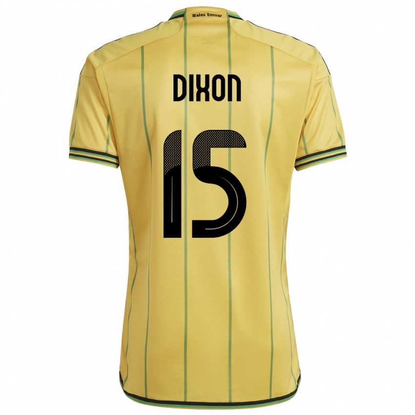 Niño Camiseta Jamaica Ahir Dixon #15 Amarillo 1ª Equipación 24-26 La Camisa México