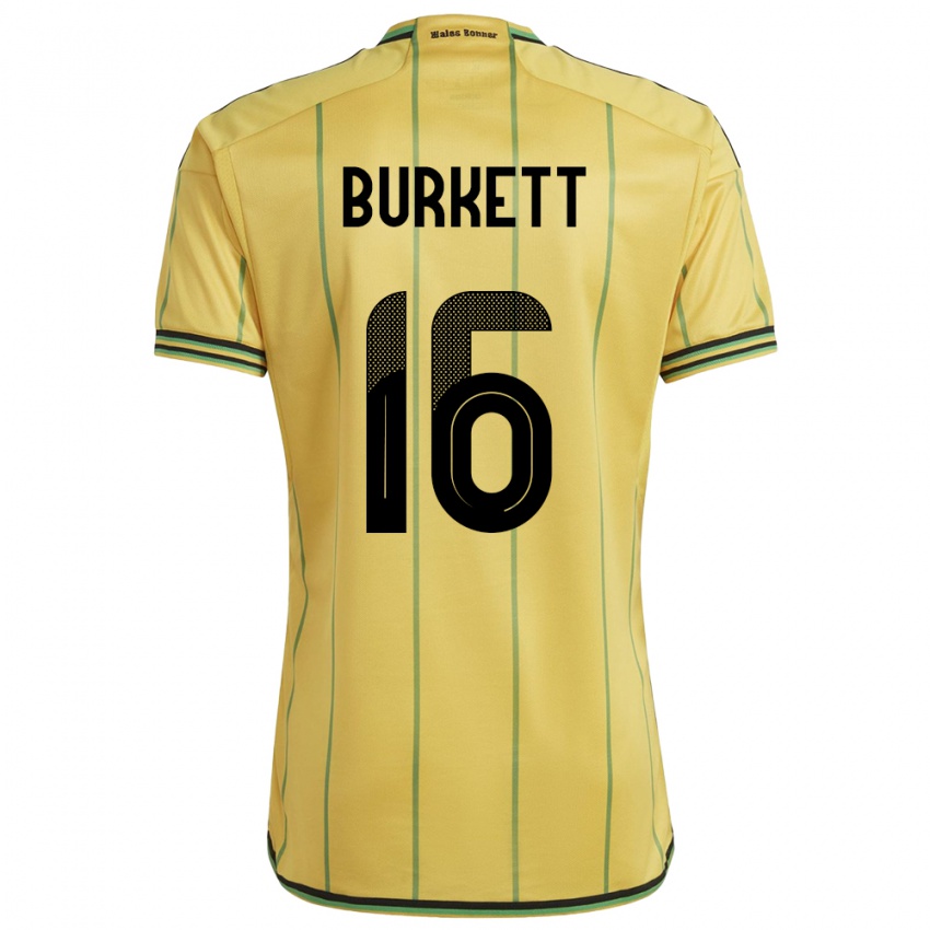 Niño Camiseta Jamaica Brian Burkett #16 Amarillo 1ª Equipación 24-26 La Camisa México