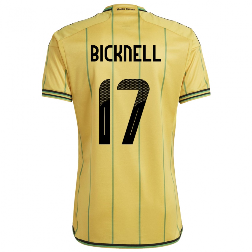 Niño Camiseta Jamaica Alexander Bicknell #17 Amarillo 1ª Equipación 24-26 La Camisa México