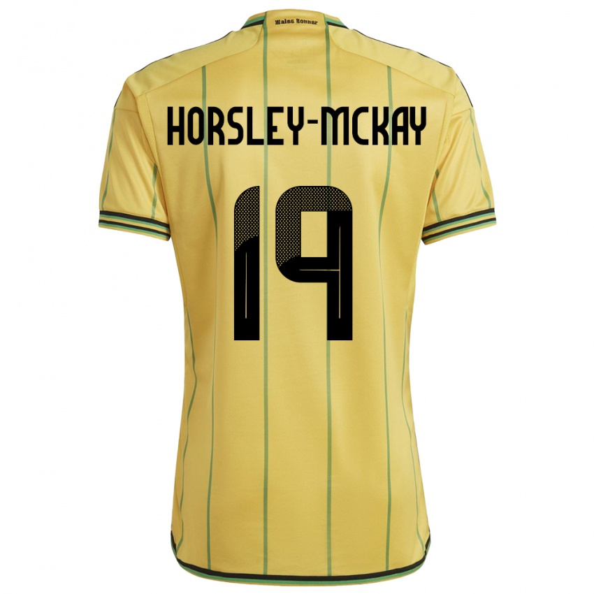 Niño Camiseta Jamaica Kyron Horsley-Mckay #19 Amarillo 1ª Equipación 24-26 La Camisa México