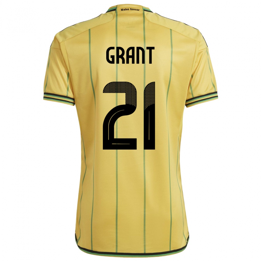 Niño Camiseta Jamaica Joshua Grant #21 Amarillo 1ª Equipación 24-26 La Camisa México