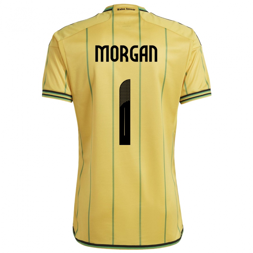 Niño Camiseta Jamaica Aliyah Morgan #1 Amarillo 1ª Equipación 24-26 La Camisa México