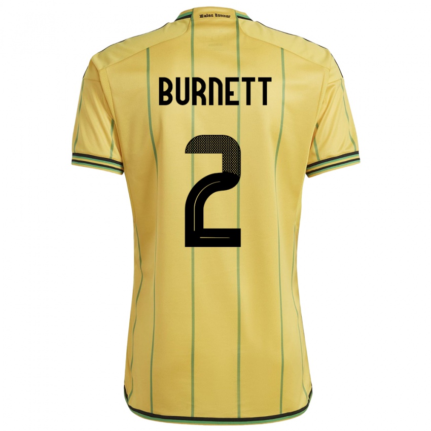 Niño Camiseta Jamaica Theanna Burnett #2 Amarillo 1ª Equipación 24-26 La Camisa México