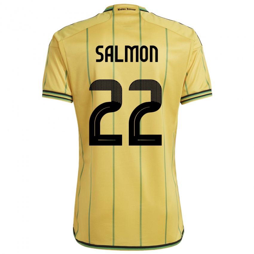 Niño Camiseta Jamaica Christina Salmon #22 Amarillo 1ª Equipación 24-26 La Camisa México