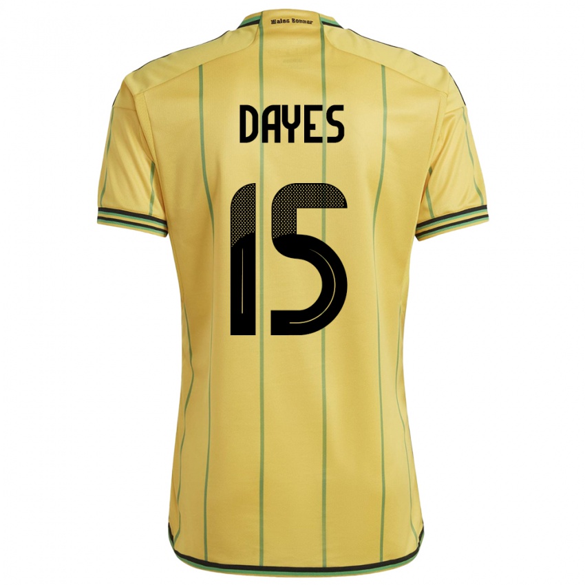 Niño Camiseta Jamaica Mikayla Dayes #15 Amarillo 1ª Equipación 24-26 La Camisa México