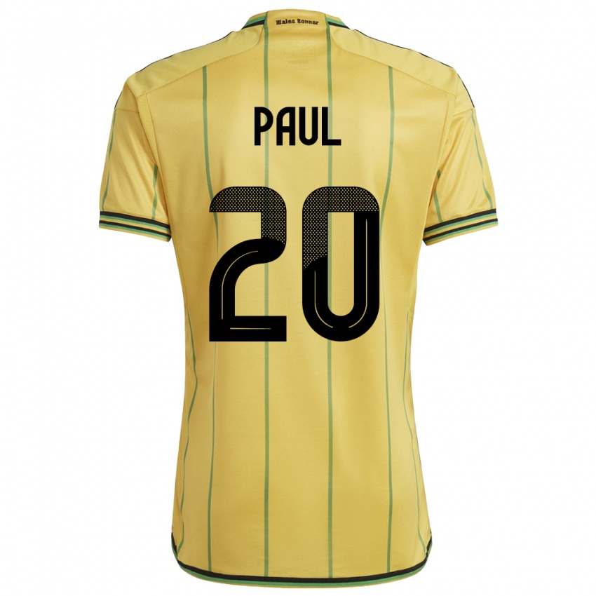 Niño Camiseta Jamaica Lachante Paul #20 Amarillo 1ª Equipación 24-26 La Camisa México