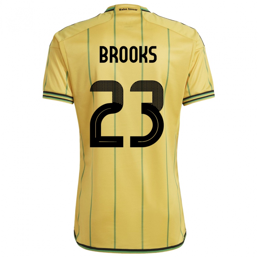 Niño Camiseta Jamaica Liya Brooks #23 Amarillo 1ª Equipación 24-26 La Camisa México