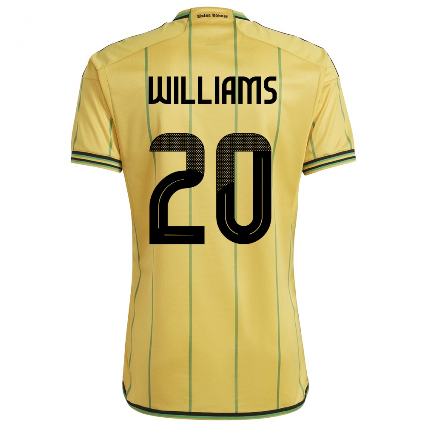 Niño Camiseta Jamaica Victoria Williams #20 Amarillo 1ª Equipación 24-26 La Camisa México