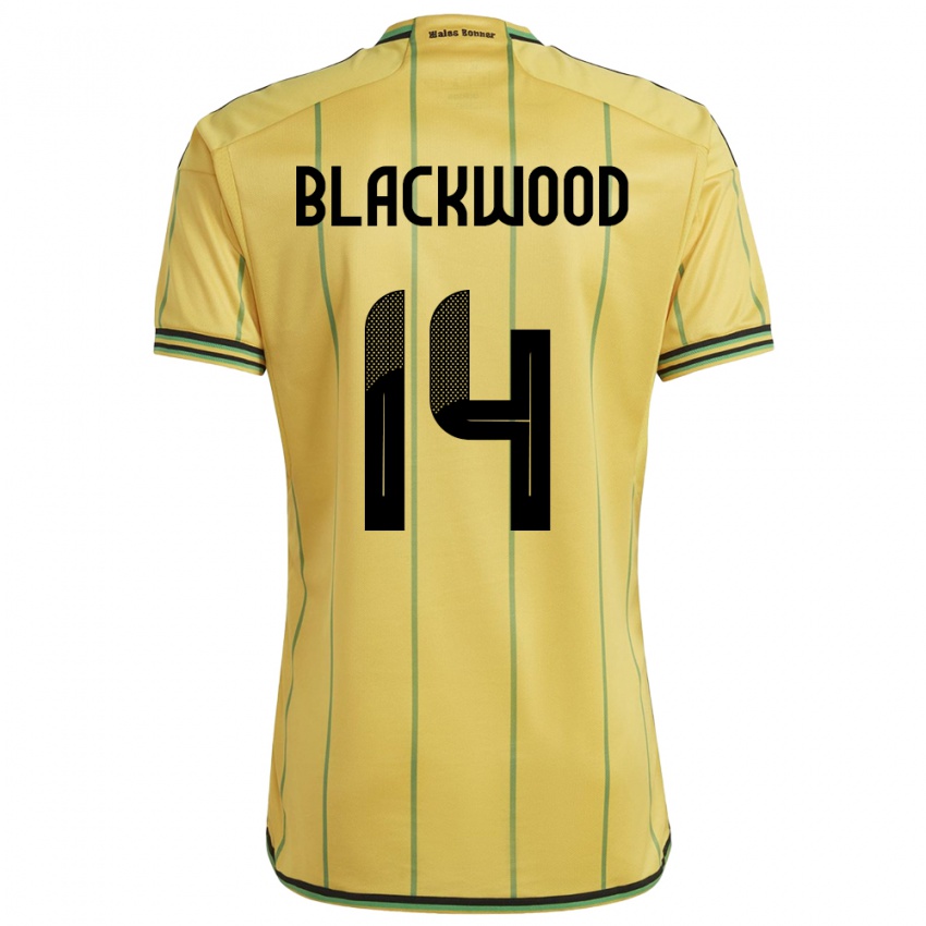 Niño Camiseta Jamaica Deneisha Blackwood #14 Amarillo 1ª Equipación 24-26 La Camisa México